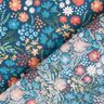 Organická bavlna popelín sladké květiny – oceánská modrá,  thumbnail number 4