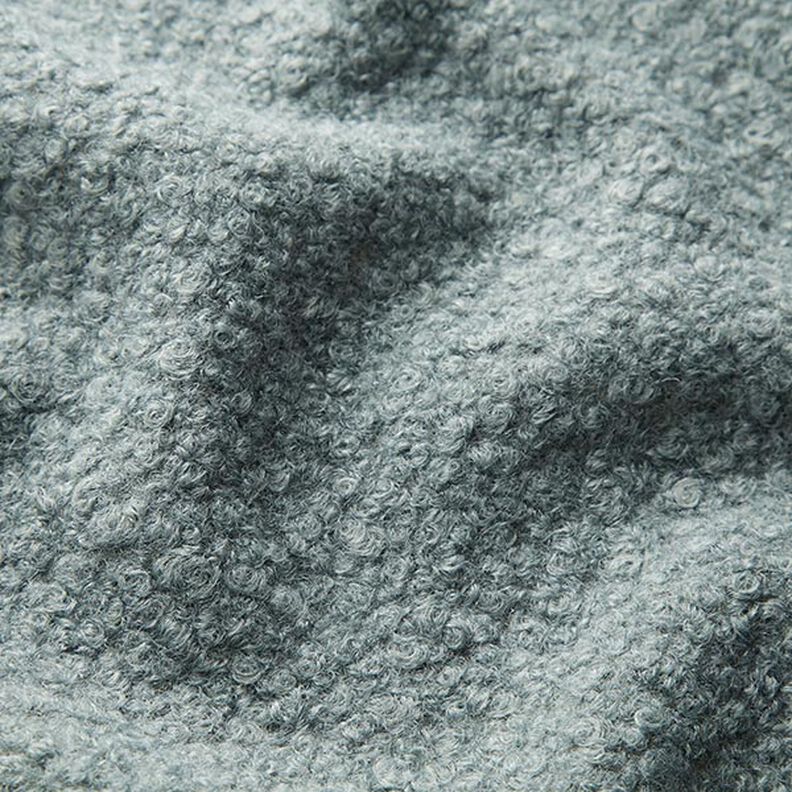 Valchované pletené buklé – modrošedá,  image number 2