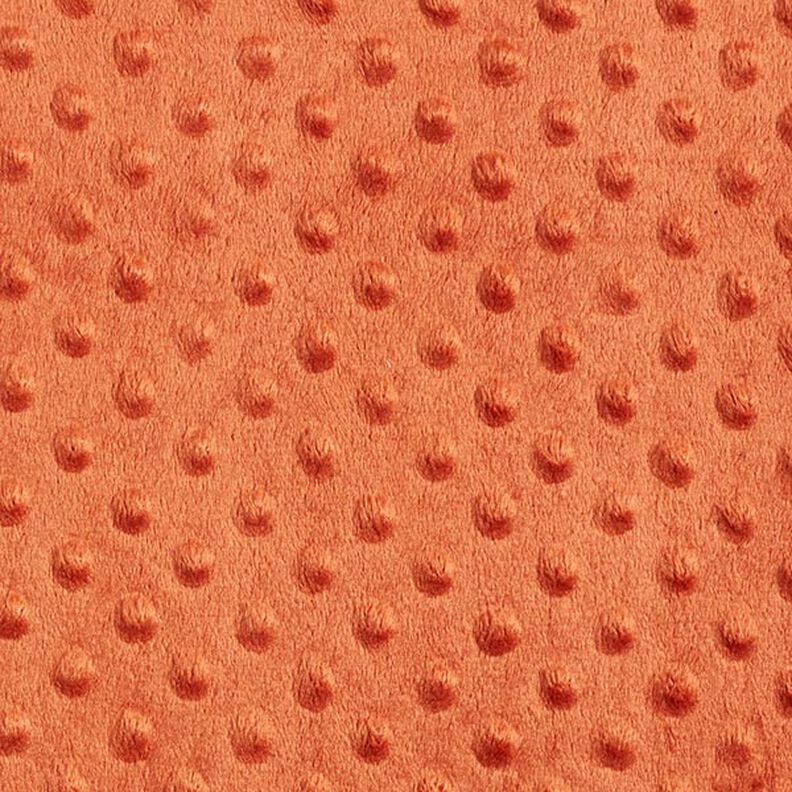 Hebký fleece vyražené puntíky – terracotta,  image number 1