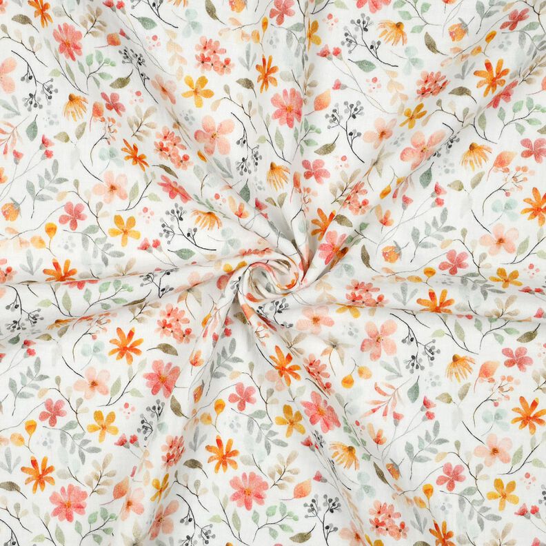 Mu&scaron;el&iacute;n / dvojit&aacute; mačkan&aacute; tkanina Barevn&aacute; květinov&aacute; louka digit&aacute;ln&iacute; potisk | Poppy Fabrics &ndash; slonov&aacute;,  image number 3