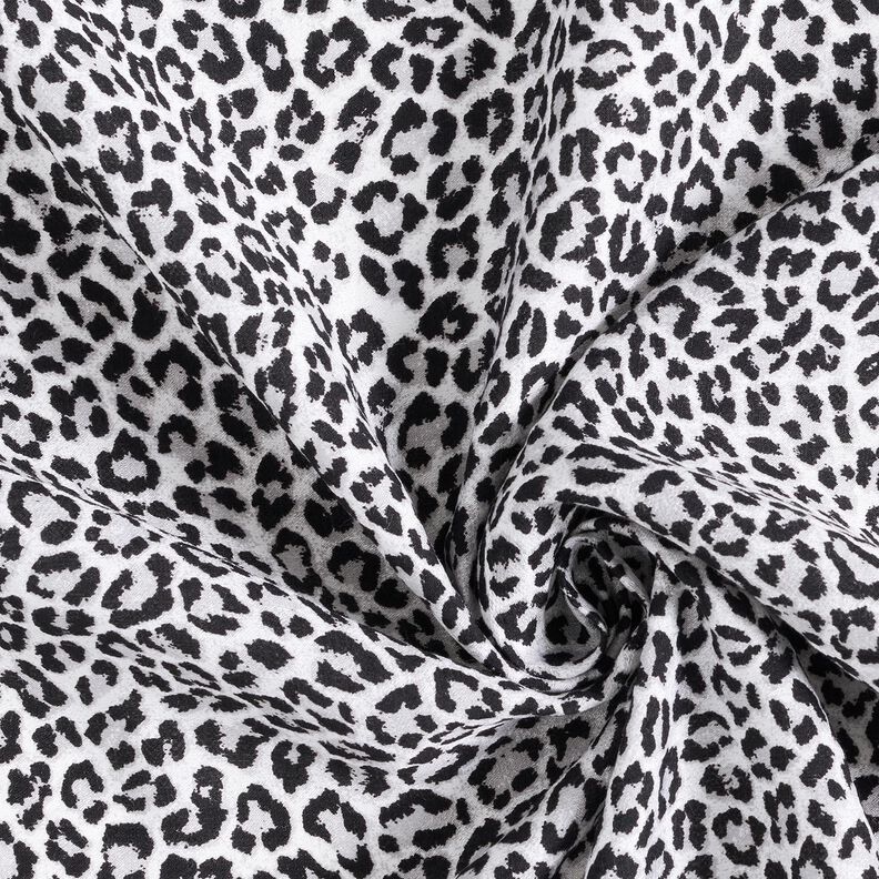 Směsi bavlny a viskózy leopardí potisk – šedá,  image number 3