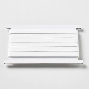 Hladká gumová stužka [5 m | 10 mm] – bílá, 