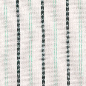 Bavlněná tkanina s mřížkovou strukturou a svislými pruhy – bílá/máta peprná, 