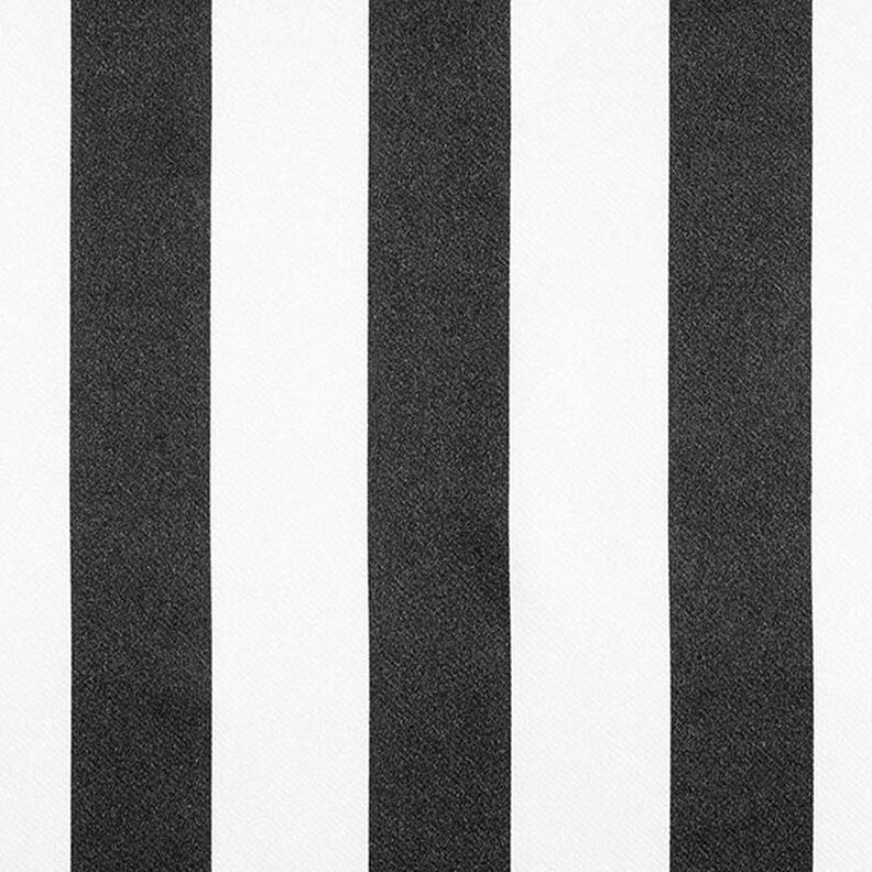 Polyesterový satén Široké podélné pruhy – černá/bílá,  image number 1