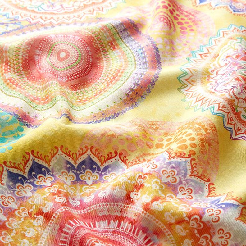 Látka pro venkovní použití Plátno Mandala – světle žlutá,  image number 2