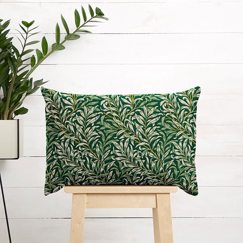Dekorační látka Polopanama Propletené větve – přírodni/tmavě zelená | Zbytek 90cm, image number 7