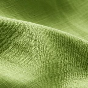 Lněná látka Ramie mix medium – mechově zelená, 