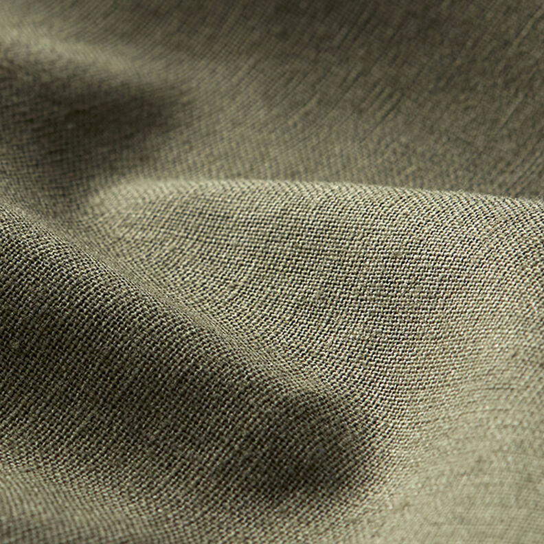 Směs lnu a bavlny Jednobarevné provedení – tmave olivová,  image number 2