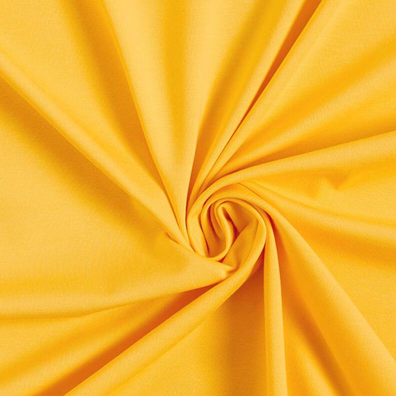 Bavlněný žerzej Medium jednobarevný – sluníčkově žlutá,  image number 1