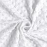 Hebký fleece vyražené puntíky – bílá,  thumbnail number 3