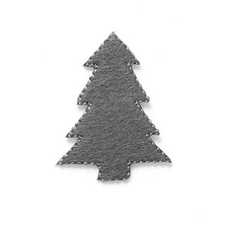 Aplikace Plsť Vánoční stromek [4 cm] – šedá, 