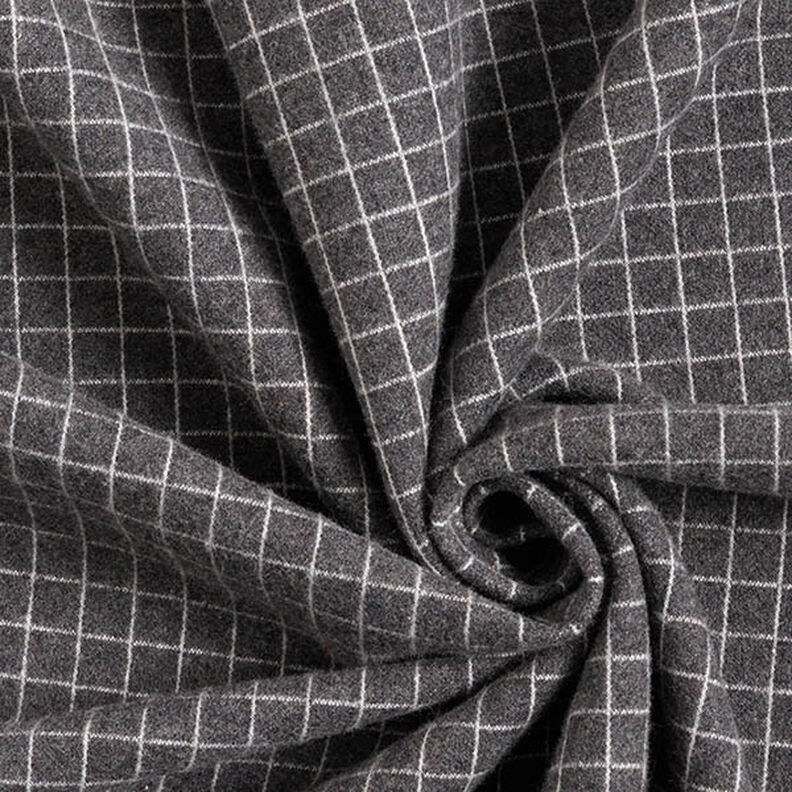 Pletený žakár počesaný Mřížková kostka – tmavě šedá,  image number 4