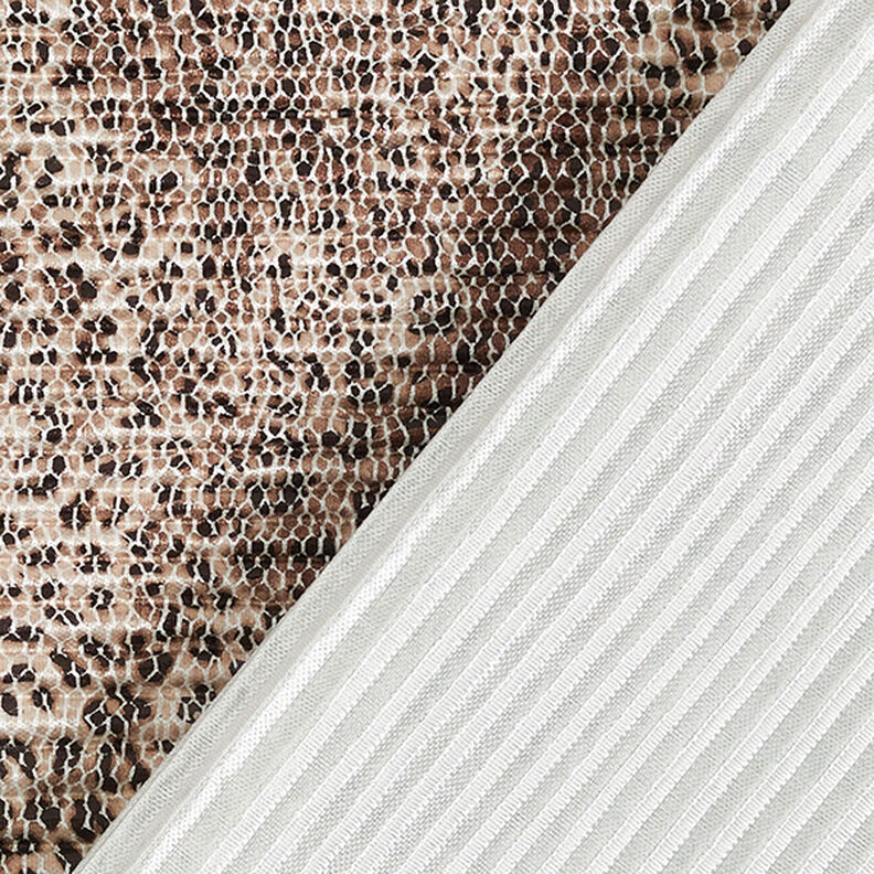 Saténové plisé leopardí vzor – světle béžová,  image number 4