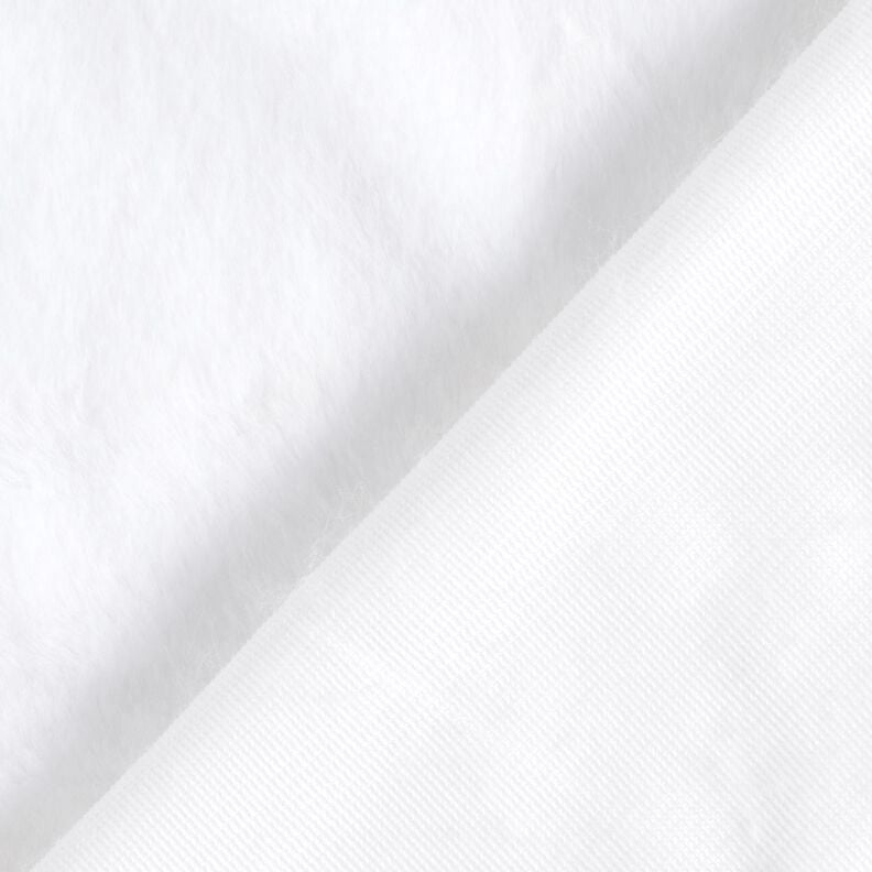 kvalitní jednobarevné umělé kožich – bílá,  image number 3