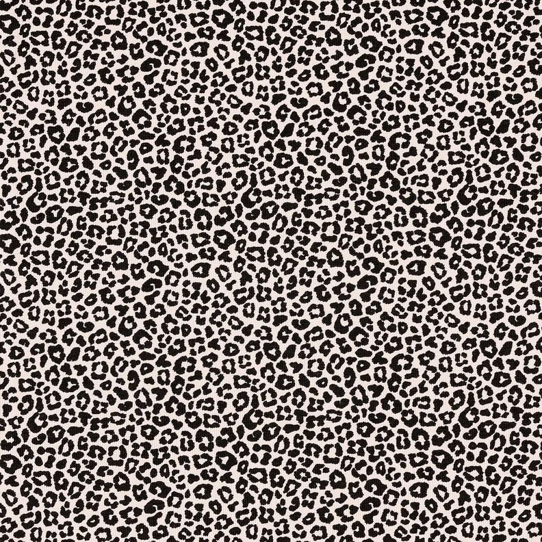 Bavlněný žerzej mini leopardí potisk – přírodni/černá,  image number 1