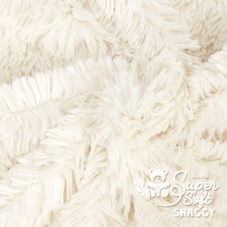 Střapatý plyš SHAGGY [1 M X 0,75 M | Flor: 20 MM] - vlněná bílá | Kullaloo,  image number 4
