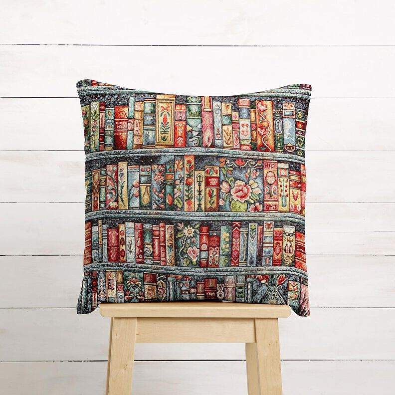 Dekoračn&iacute; l&aacute;tka Gobel&iacute;n Barevn&aacute; knihovna &ndash; modr&aacute; jedle/karm&iacute;nově červen&aacute;,  image number 6