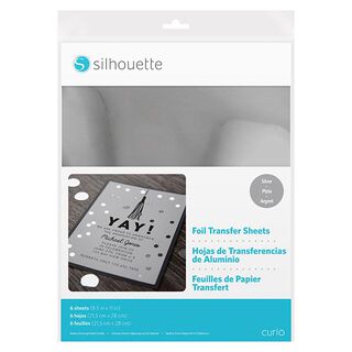 Silhouette Listy transferové fólie [21,5 x 27,9 cm|6 ks] – stříbrná kovový, 