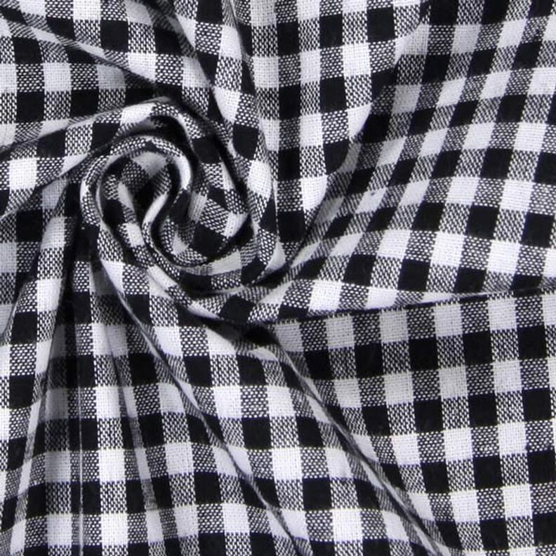 Bavlněná látka Vichy károvaná 0,5 cm – černá/bílá,  image number 2