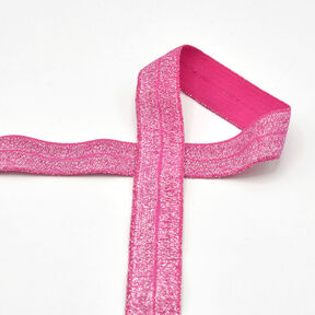 Elastická vazba (gumový záhyb) třpyt [20 mm] – pink, 