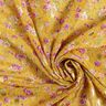 Krepový šifon květy a zlaté tečky – kari žlutá,  thumbnail number 3
