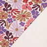 Teplákovina počesaná Velké květiny | Poppy Fabrics – přírodni/merlot,  thumbnail number 4