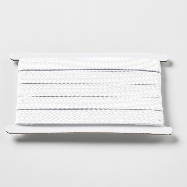 Hladká gumová stužka [3 m | 15 mm] – bílá,  image number 1