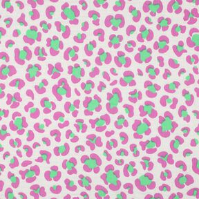 Mušelín / dvojitá mačkaná tkanina Barevný leopardí vzor | Poppy Fabrics – slonová kost/světle zelená, 