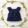 Mušelín / dvojitá mačkaná tkanina Vlaštovky Fóliový potisk | Poppy Fabrics – noční modrá/mix barev,  thumbnail number 7