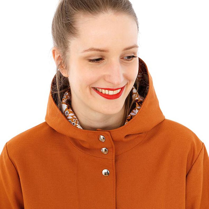 FRAU KARO – podšitá parka s kapucí a nakládanými kapsami, Studio Schnittreif | XS - XXL,  image number 5