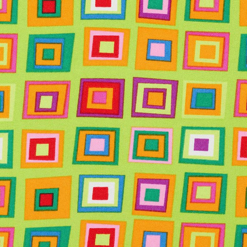 Karnevalová tkanina vzor barevné krabice – žlutá neonová,  image number 1