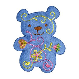 Aplikace Medvěd [ 5 x 7 cm ] – světle modra, 