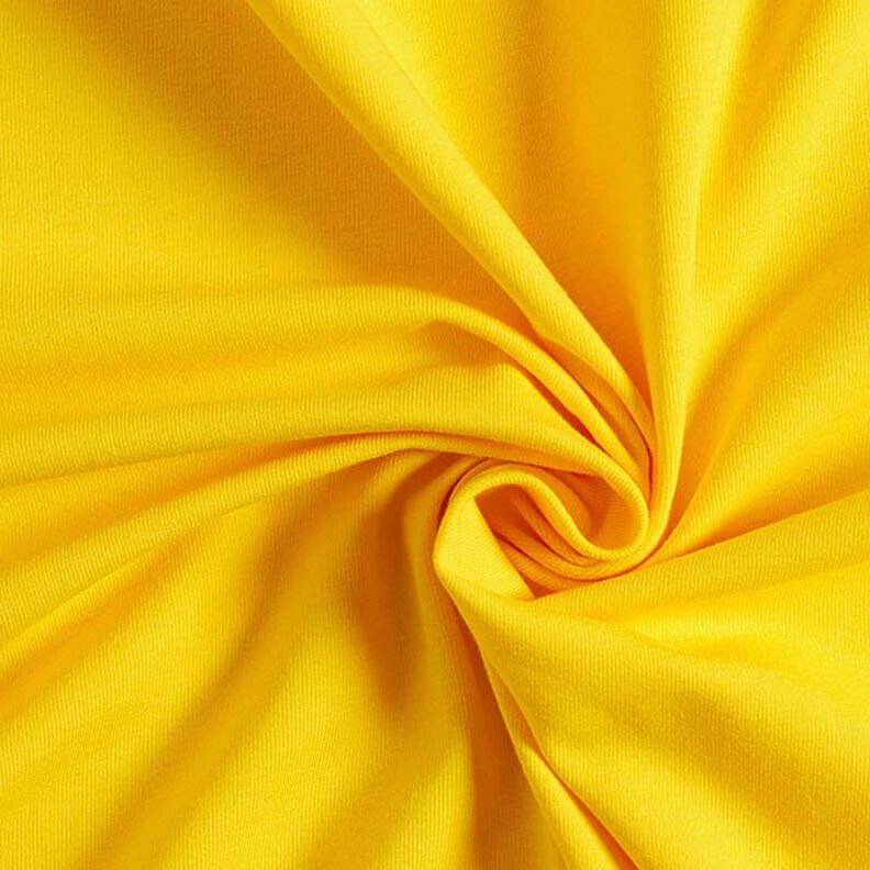 Bavlněný žerzej Medium jednobarevný – sluníčkově žlutá,  image number 1