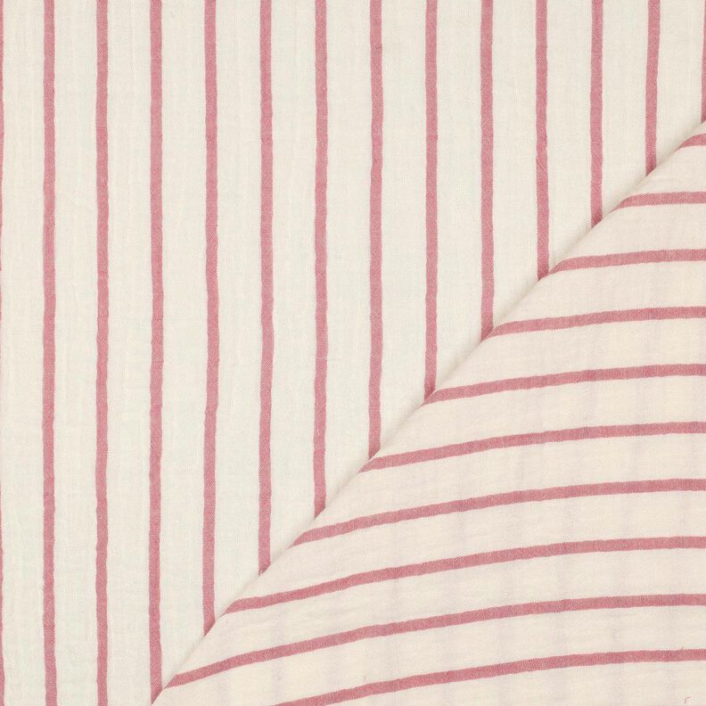 Mušelín / dvojitá mačkaná tkanina Barevné pruhy příze  | Poppy Fabrics – pastelově fialová/vlněná,  image number 4