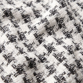 Bouclé houndstooth – černá/bílá, 