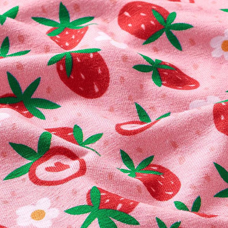 Balíček látek žerzej sladké jahody | PETIT CITRON – růžová,  image number 3