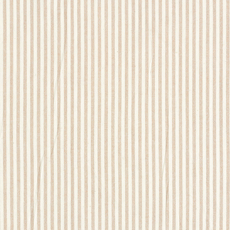 Směs bavlny a viskózy proužky – béžová/vlněná bílá,  image number 1