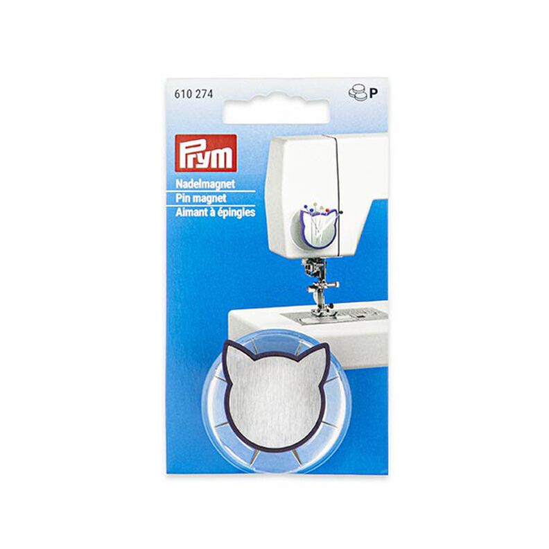 Magnetický jehelníček kočka [ Rozměry: 45 x 45 x 25 mm ] | Prym – bílá,  image number 1