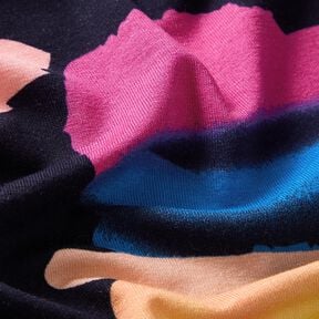 Viskózový žerzej polární záře – noční modrá, 
