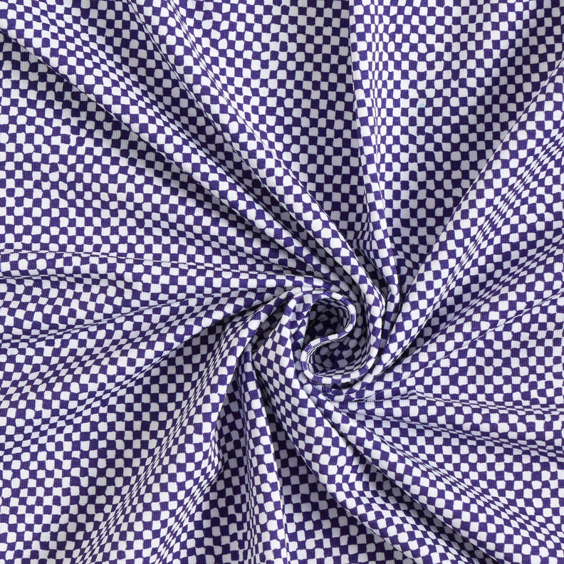 GOTS Bavlněný žerzej Mini kostka | TCC x LOOKS by Wolfgang Joop – modrofialková/bílá,  image number 5