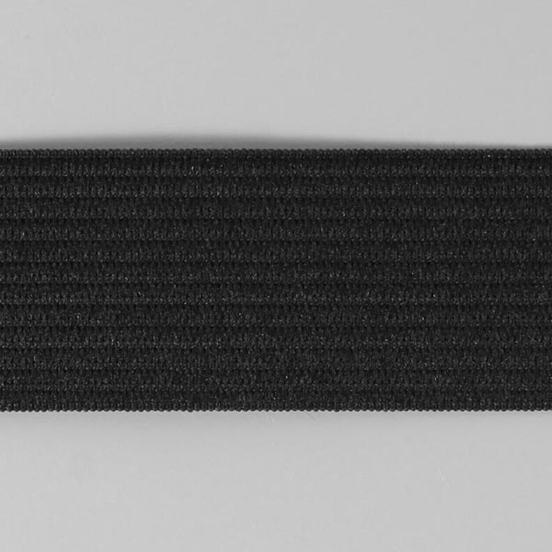Hladká gumová stužka 580 – černá | YKK,  image number 1