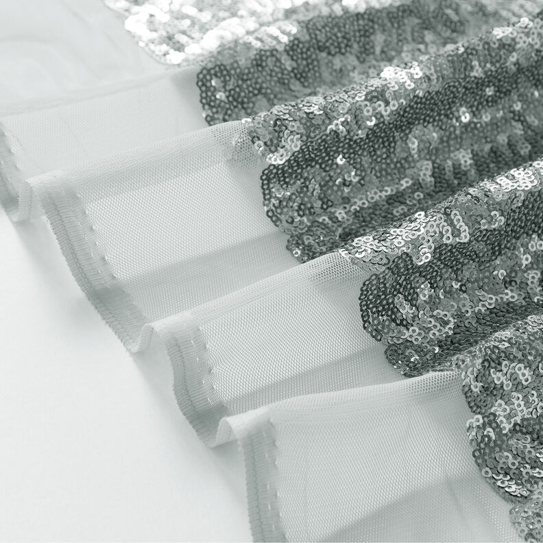 Tkanina Uni s mikro flitry – stříbrná,  image number 3