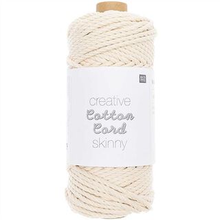 Makramé příze Creative Cotton Cord Skinny [3mm] | Rico Design – přírodni, 