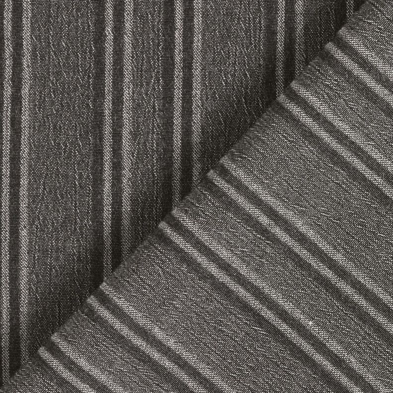Bavlněná tkanina s drcenými pruhy – antracitová,  image number 4