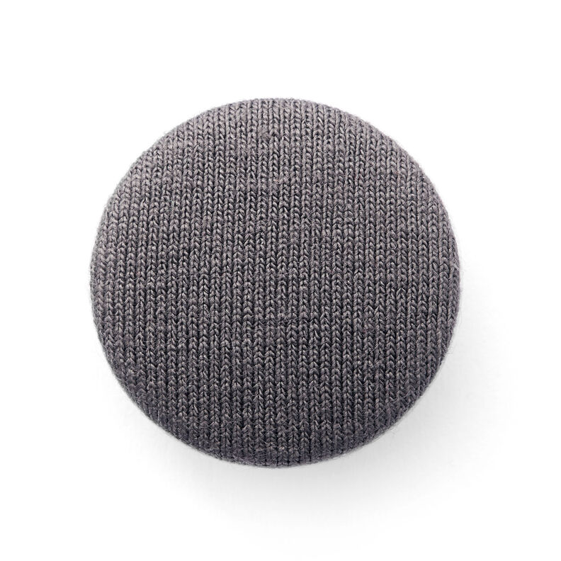 Potažený knoflík, Viskózový žerzej Medium  – břidlicově šedá,  image number 1