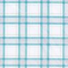 Bavlněná látka kostkovaný tartan – bílá/tyrkysová,  thumbnail number 1