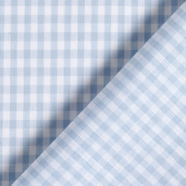 Bavlněná látka Vichy károvaná 0,5 cm – světle džínová modrá/bílá, image number 4