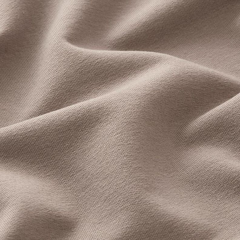 Lehká bavlněná teplákovina jednobarevná – tmavá taupe, image number 4