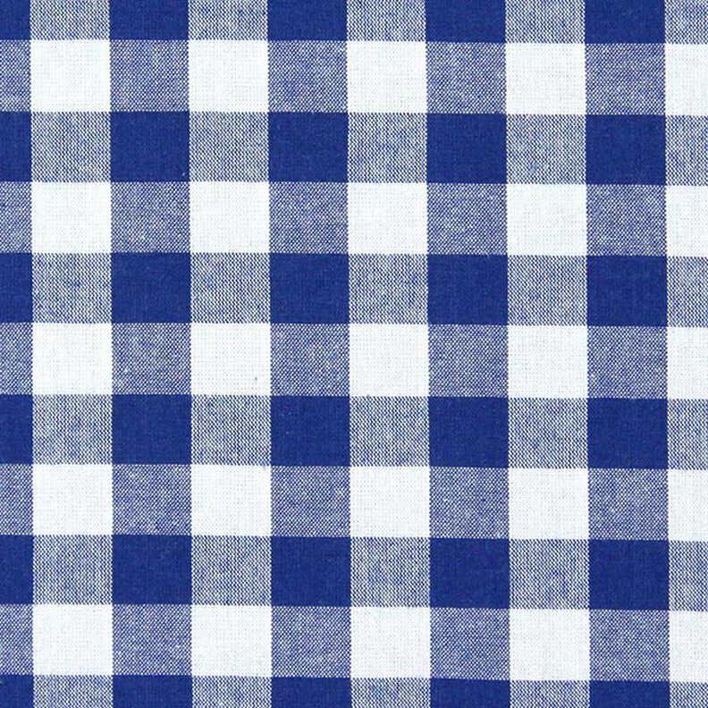 Bavlněná látka Vichy károvaná 1,7 cm – královská modr/bílá,  image number 1