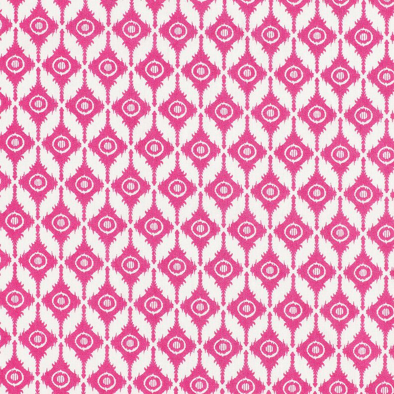 <h2>Bavlněn&yacute; voil s abstraktn&iacute;mi kosočtverci, b&iacute;l&yacute;/růžov&yacute; &ndash; lehk&yacute; a poti&scaron;těn&yacute;</h2>,  image number 1